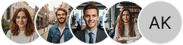 Multiple investor profile avatars on Choice Bloxen trading review block